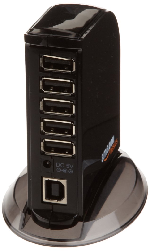 7-Port USB 2.0 Hub with Power Adapter