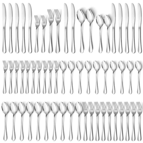 60 Piece Stainless Steel Flatware Set for 12