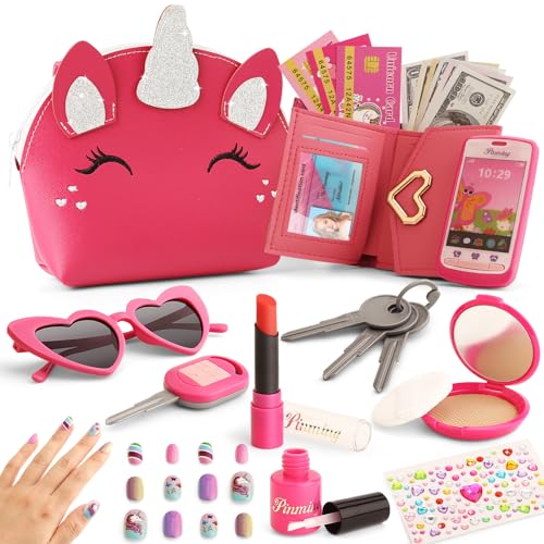 WESAYEE Toddler Pretend Makeup and Purse Playset