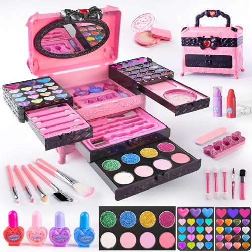 66 Piece Kids Washable Makeup Kit Toy Set