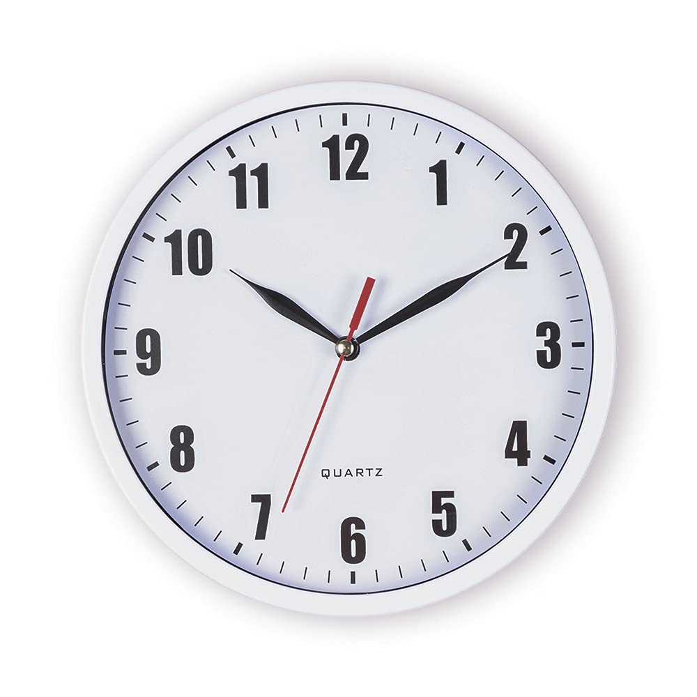 8" Silent Quartz Non-Ticking Wall Clock