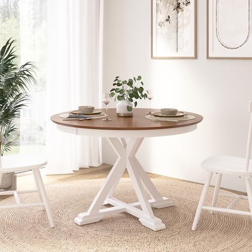 Bush Home 45-Inch Round Trestle Dining Table