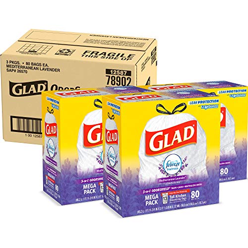 Glad OdorShield Tall Kitchen Drawstring Trash Bags