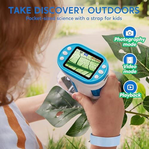 1000X Microscope for Kids with LED Screen