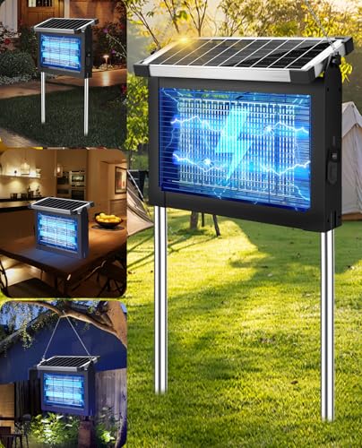 Solar Waterproof Electric Bug Zapper 4500V Outdoor