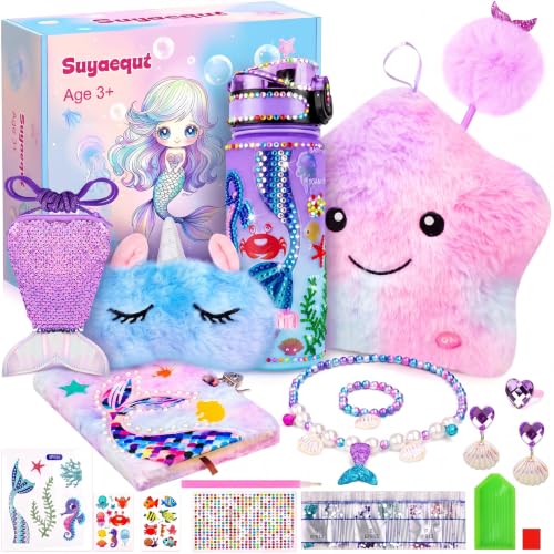 Mermaid Plush Diary and DIY Jewelry Gift Set