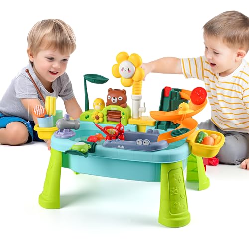 4-in-1 Kids Sand and Water Table Sink Toy