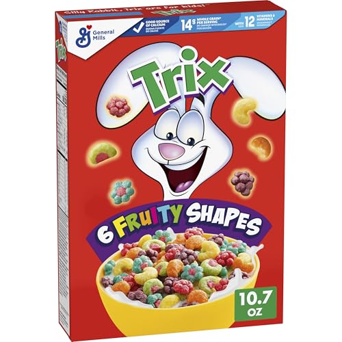 3 Boxes of 10.7 oz Trix Fruity Shapes Breakfast Cereal