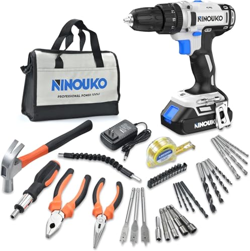 20V Cordless Drill Driver With Tolls Set with Battery And Charger