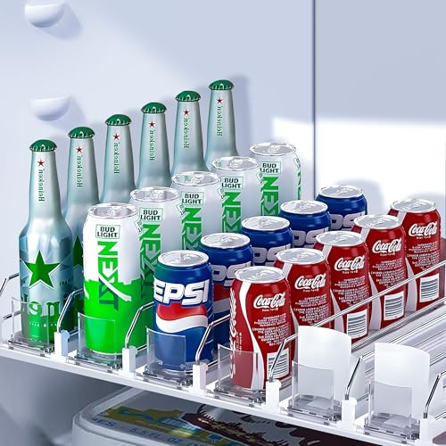 30 Can Adjustable Fridge Drink Organizer Dispenser