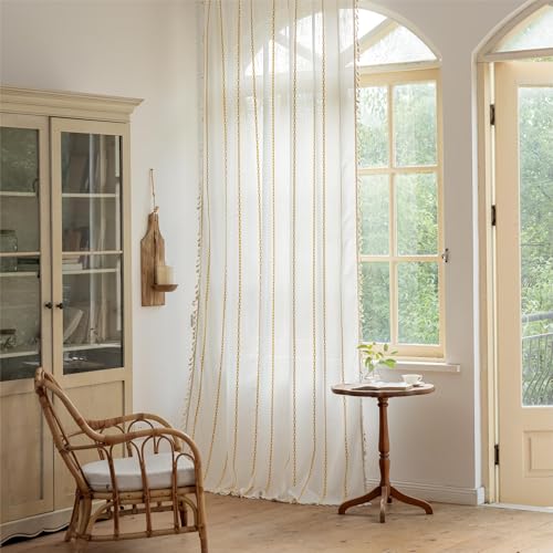 Boho Semi Blackout Tassel Embroidered Curtain Panel