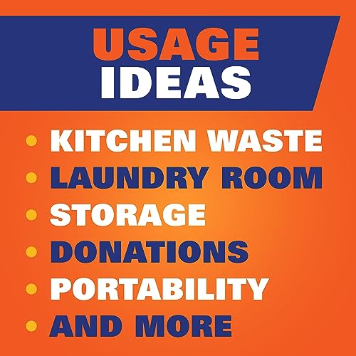 Hefty Ultra Strong Tall Kitchen Trash Bags, Blackout, Unscented, 13 Gallon, 40 Count