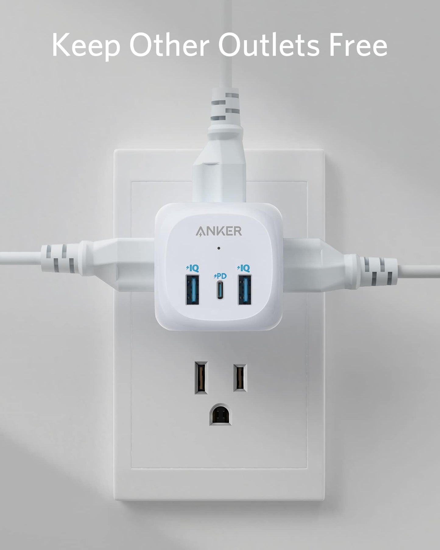 Anker USB C Outlet Extender with 3 Outlets