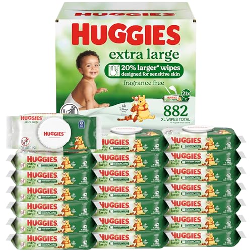 882 Count Huggies Unscented Extra Large Baby Wipes