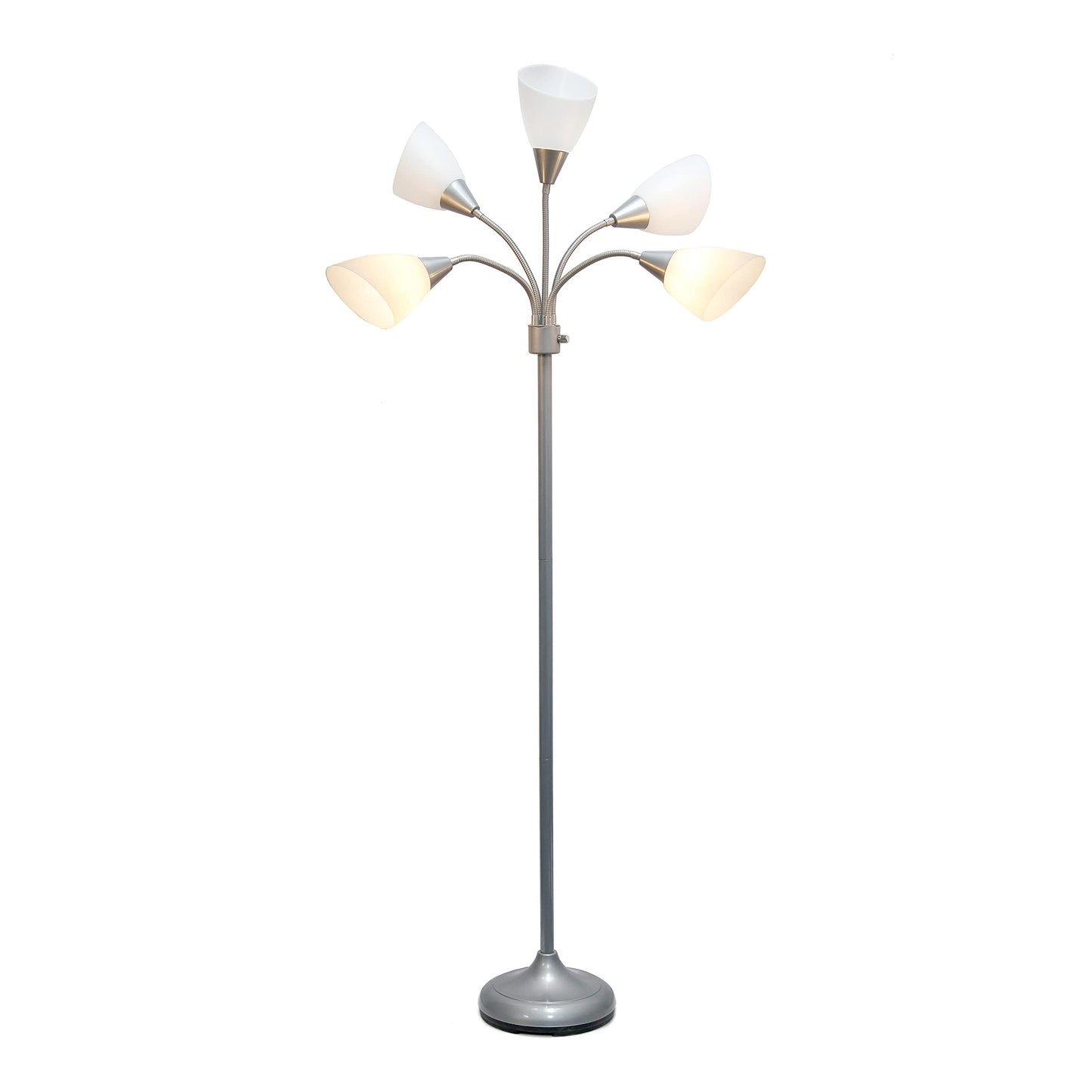 Multi-Head Adjustable Silver Floor Lamp for Kids