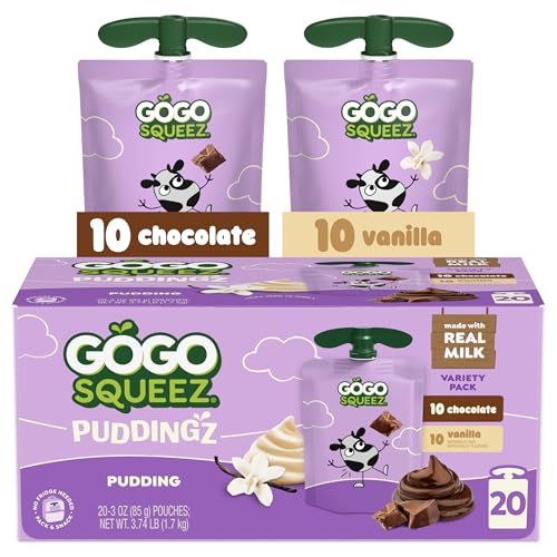 20 Count GoGo squeeZ PuddingZ Variety Pack Pouches (OU-D)