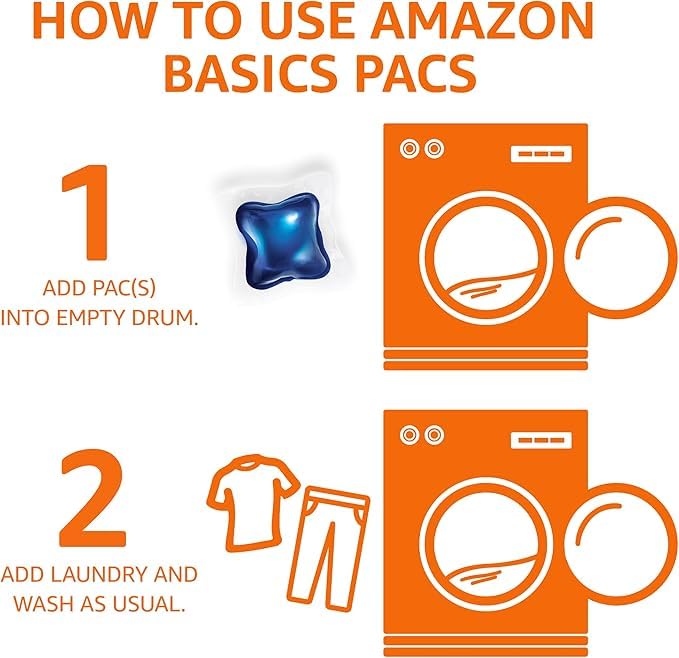 120 Pack Amazon Basics Laundry Detergent Pacs