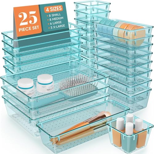 25 Piece Drawer Organizer Tray Set