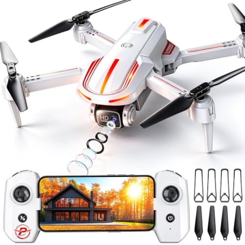 1080P FPV Foldable Camera Drone with 2 Batteries