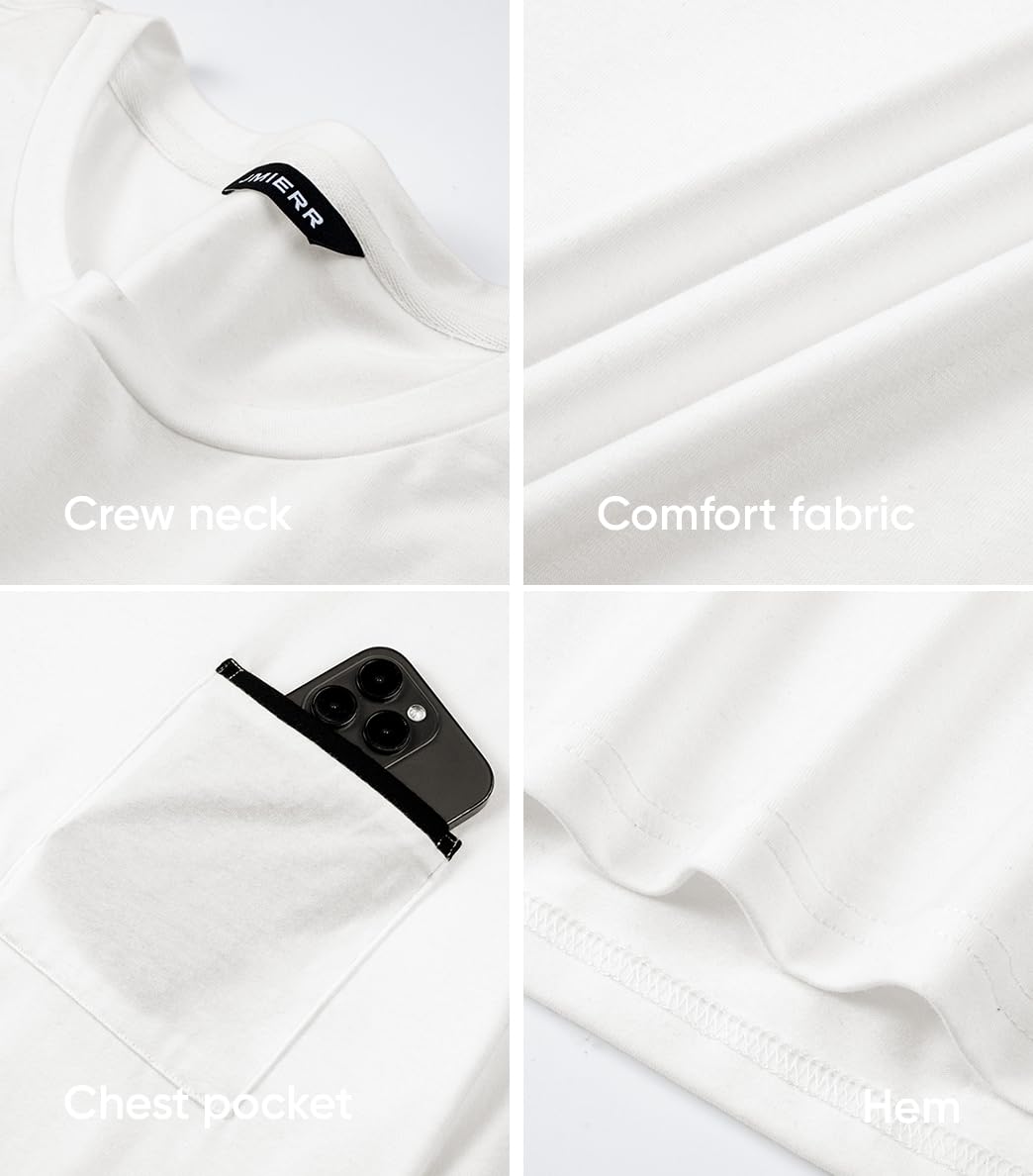 JMIERR Mens 3-Pack Cotton Crewneck T-Shirts
