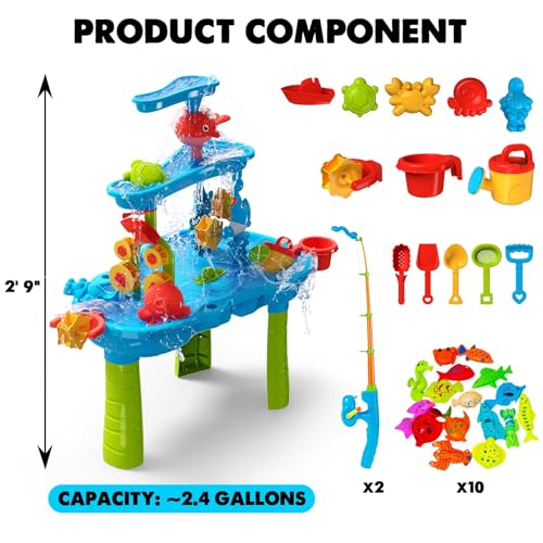 CozyBomB Water Table with Magnetic Fishing Game