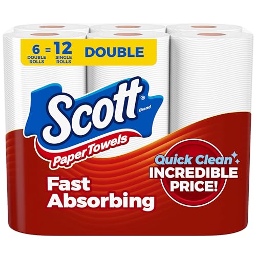 18 Double Roll Scott Choose-A-Sheet Paper Towels (=36 Single Rolls)