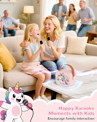 Portable Karaoke Machine with 2 Microphones