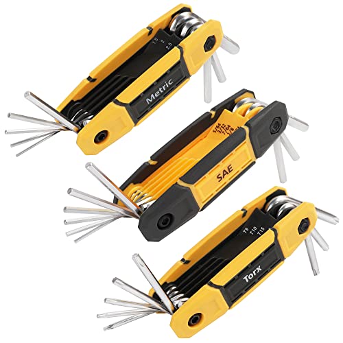 25 Piece Folding Metric and SAE Allen Wrench Set