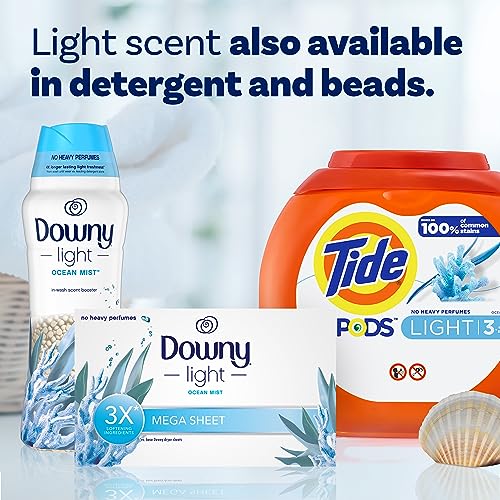 Downy Ocean Mist Fabric Softener Dryer Sheets 180 Count