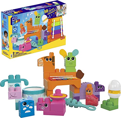 40 Piece Mega Bloks Toddler Musical Farm Blocks Set