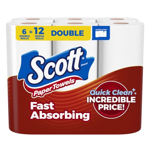 6 Double Roll Scott Choose-A-Sheet Paper Towels