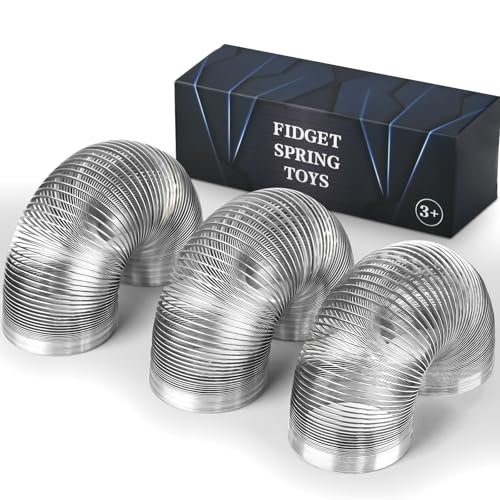 3 Pack Metal Fidget Spring Toys Stress Relief Set