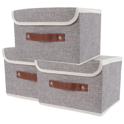 3 Pack Collapsible Storage Bins with Lids