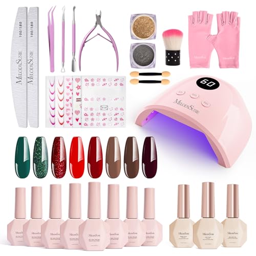 MelodySusie Gel Nail Polish Kit with UV Lamp