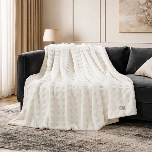 Cozy Bliss Ultrasoft Plush Waffle Throw Blanket