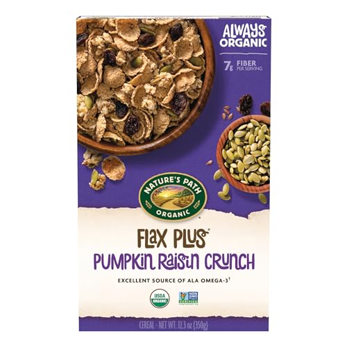 12 Pack Nature's Path Flax Plus Pumpkin Raisin Cereal