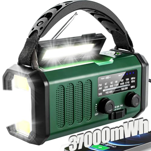 Solar Hand Crank NOAA Weather Emergency Radio Charger
