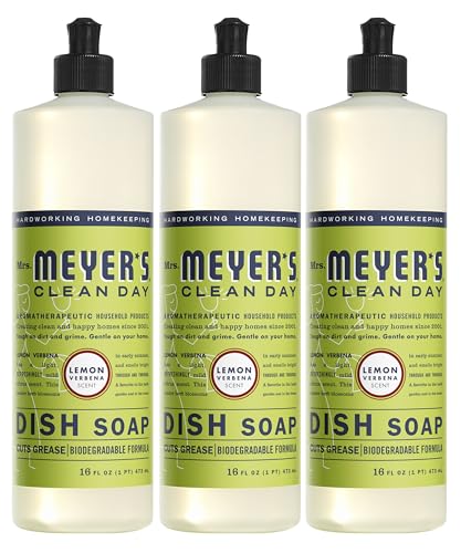 3 Pack Mrs. MEYER'S Liquid Dish Soap Biodegradable 16oz