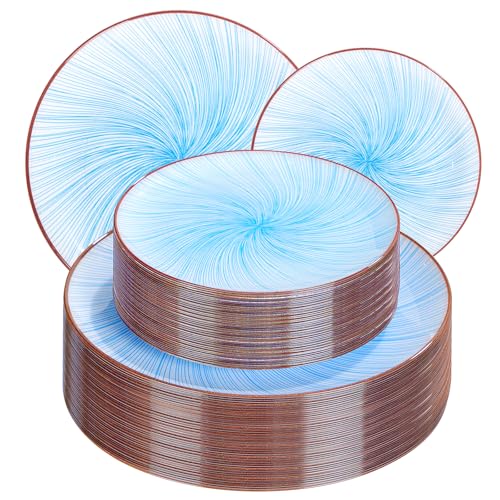 60 Pack Heavy Duty Disposable Dinner and Dessert Plates
