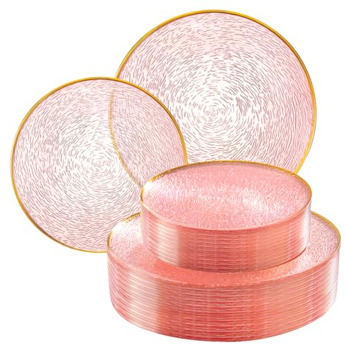 60 Count Heavy Duty Disposable Plastic Party Plates
