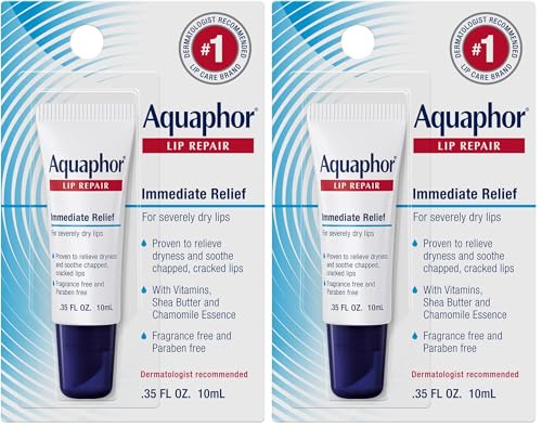 2 Pack Aquaphor Long-Lasting Lip Repair Ointment