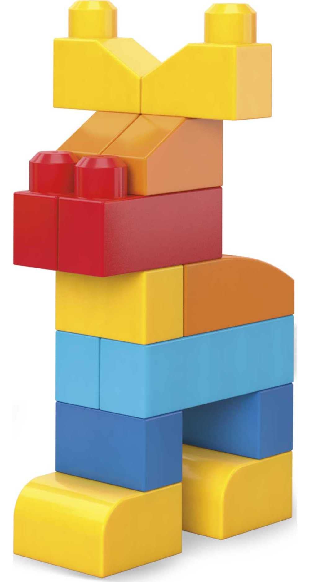 MEGA BLOKS First Builders Toddler Blocks Toys Set, Deluxe Building Bag with 150 Pieces and Storage, Blue, Ages 1+ Years