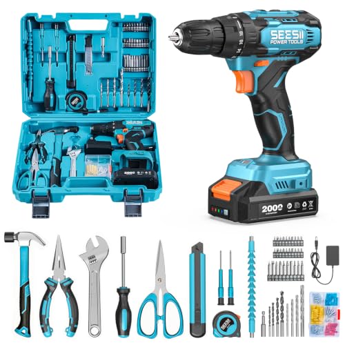 20V Cordless Power Drill and 183 Piece Tool Kit
