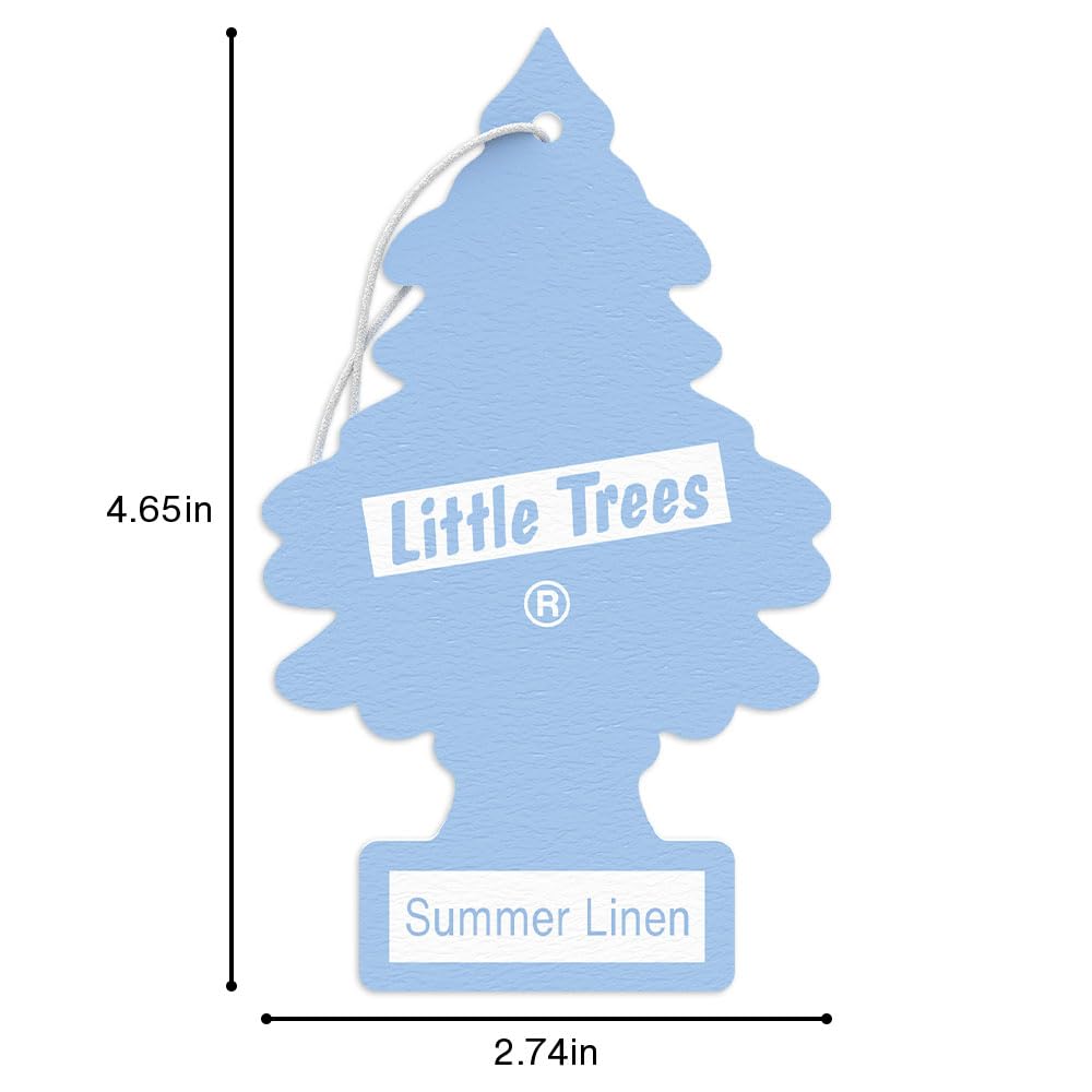 LITTLE TREES Summer Linen Car Air Fresheners - 24 Pack