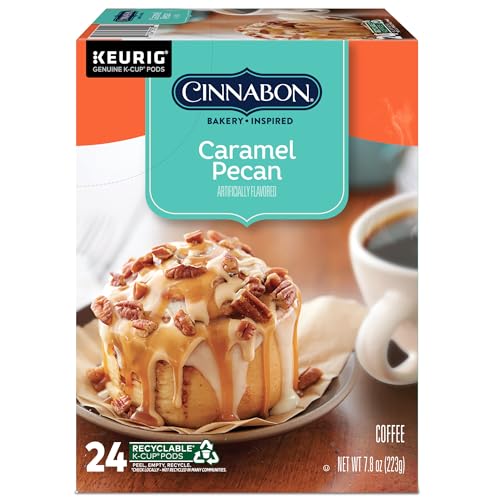 Cinnabon Caramel Pecan Coffee, Keurig Single Serve K-Cup Pods, 96 Count (4 Packs of 24)