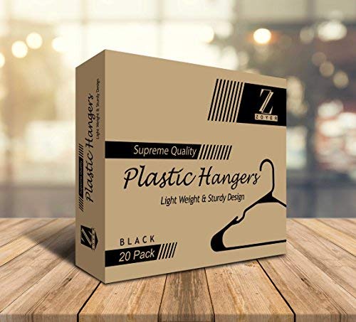ZOYER 50 Pack Durable Plastic Hangers for Clothes