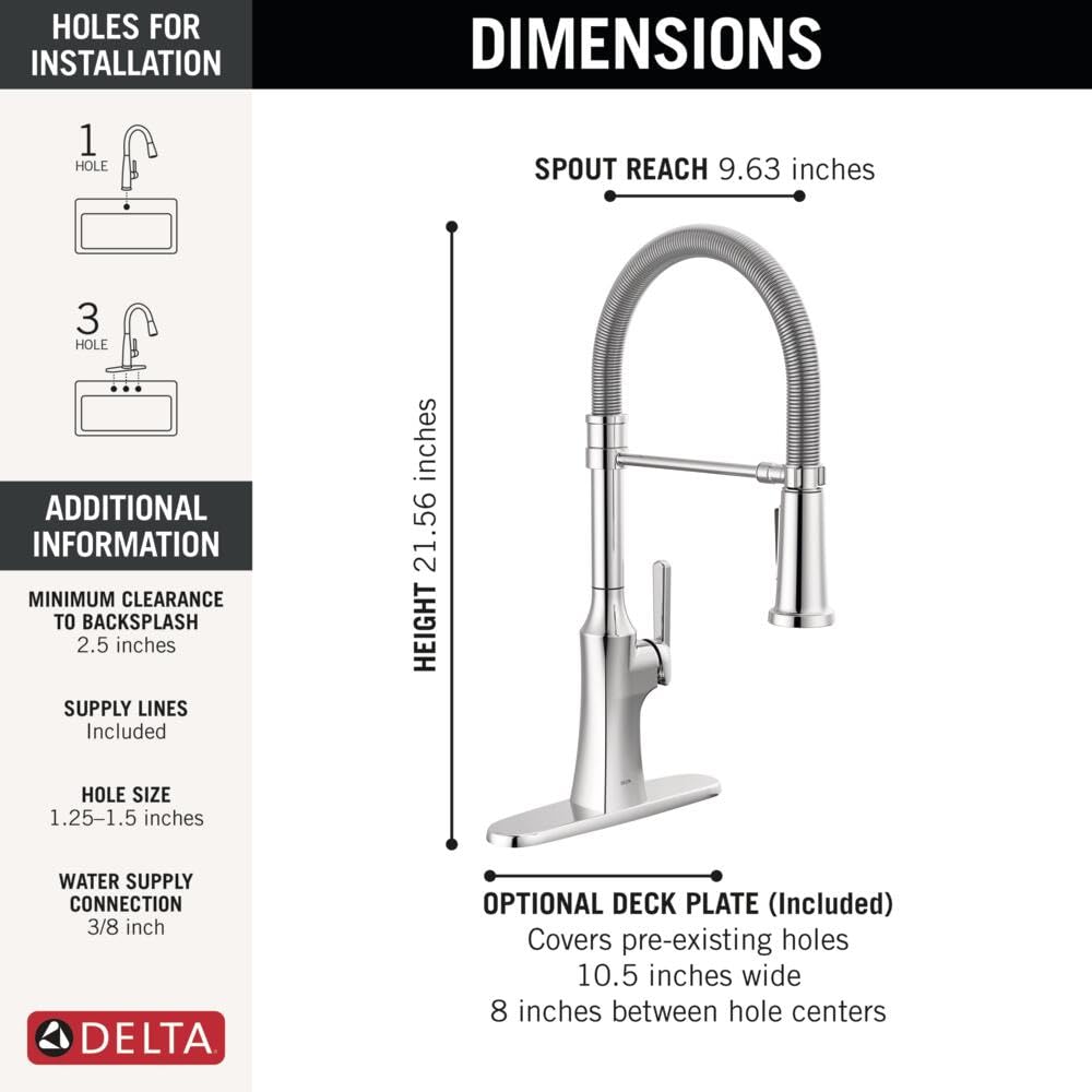 Delta Chrome Pull Down Kitchen Faucet with Sprayer