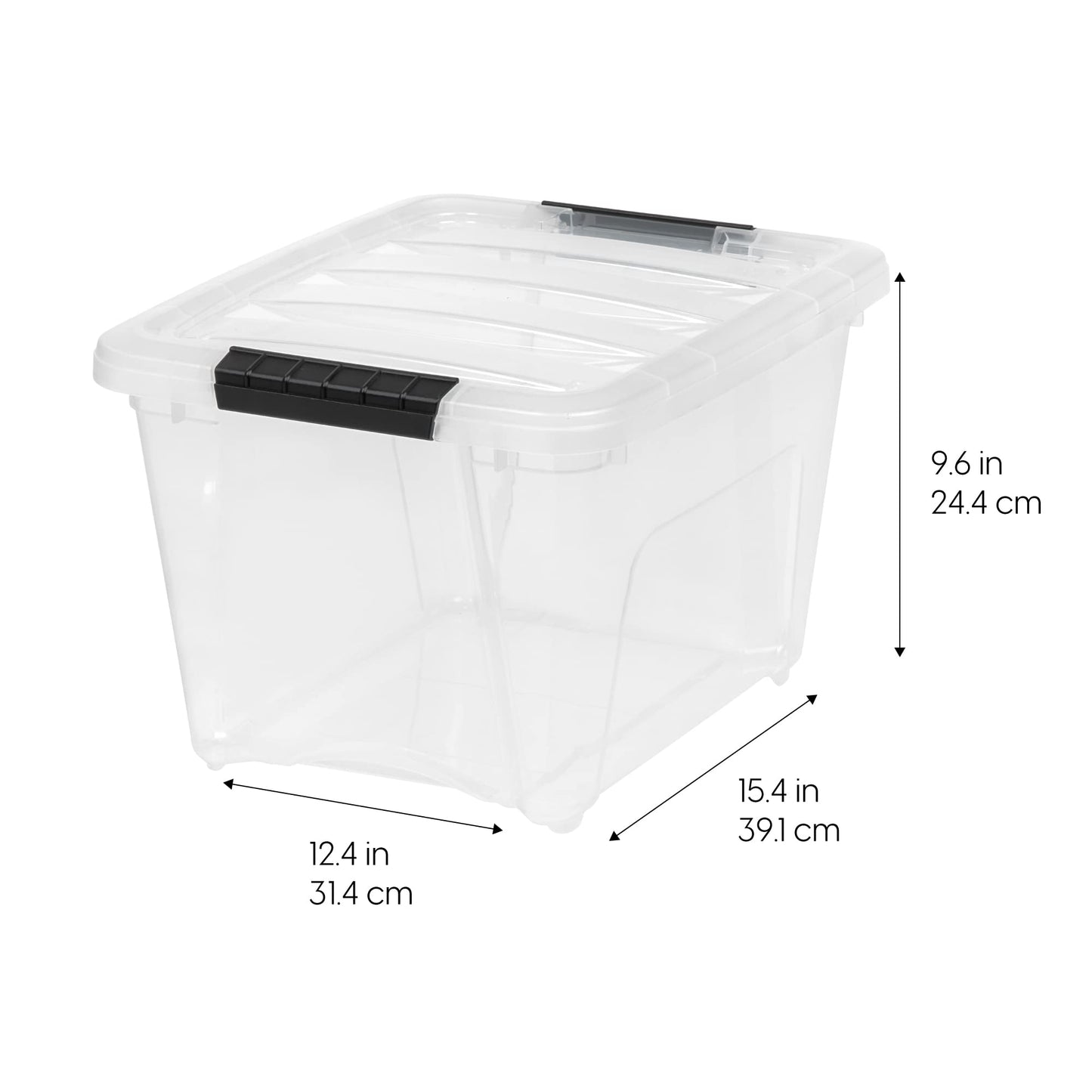 19 Qt IRIS Stackable Plastic Storage Bins, 6 Pack