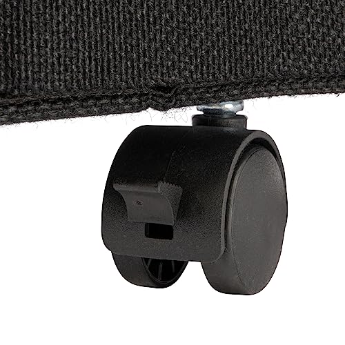 Household Essentials Narrow Collapsible Laundry Hamper with Liner and Lid, Black HE1059