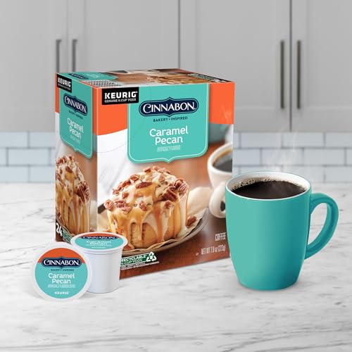 Cinnabon Caramel Pecan Coffee, Keurig Single Serve K-Cup Pods, 96 Count (4 Packs of 24)